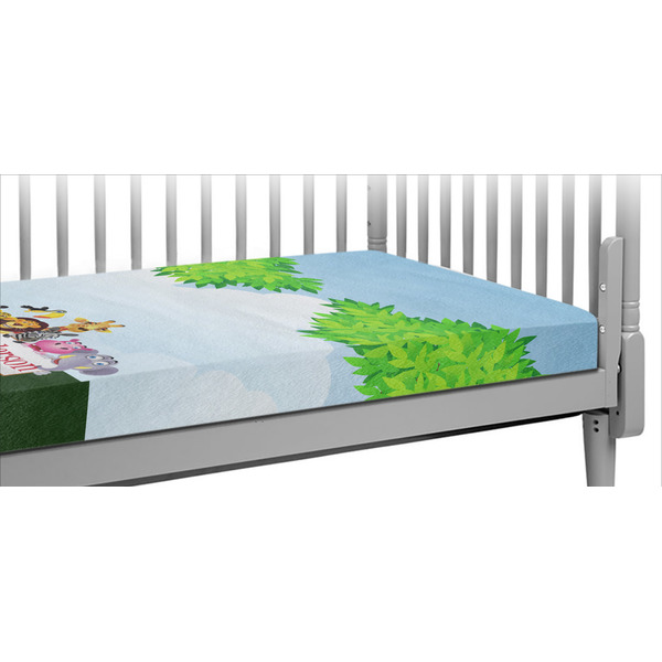 Custom Animals Crib Fitted Sheet w/ Name or Text