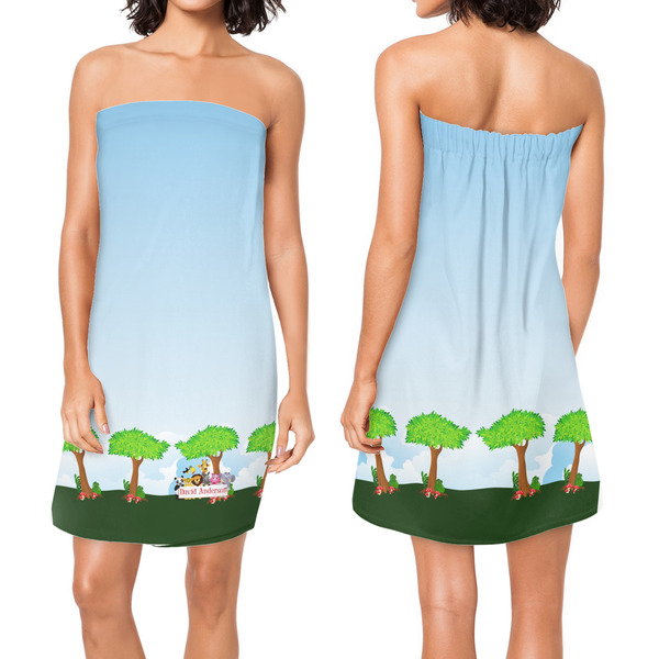 Animals Custom Bath Wrap - Front & Back View