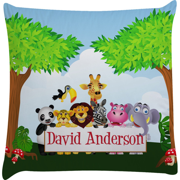 Custom Animals Decorative Pillow Case w/ Name or Text