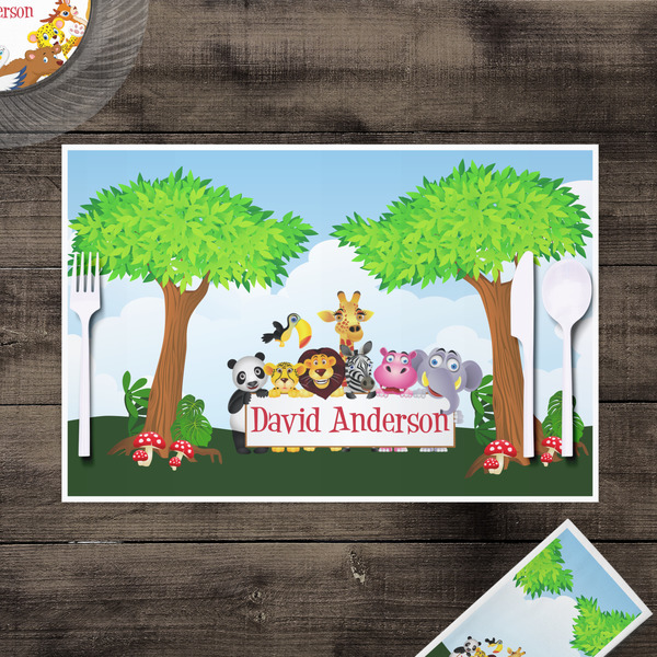 Animals Disposable Paper Placemat - In Context