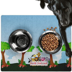 Animals Dog Food Mat - Large w/ Name or Text