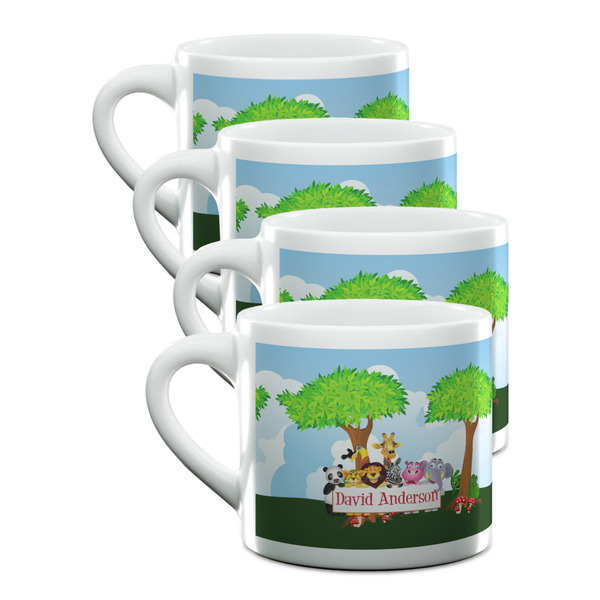 Custom Animals Double Shot Espresso Cups - Set of 4 (Personalized)