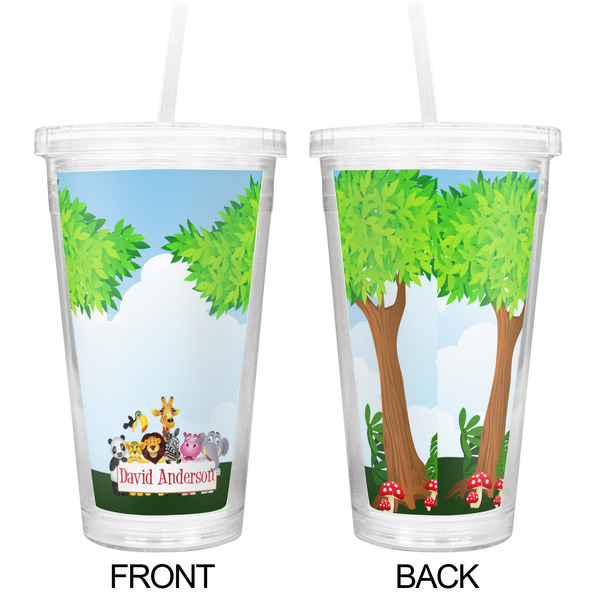 Animals Double Wall Tumbler with Straw - Approval