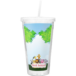 Animals Double Wall Tumbler with Straw (Personalized)