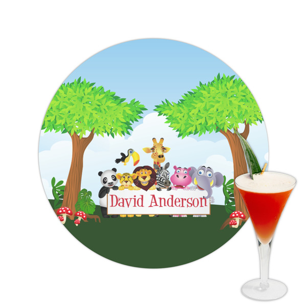 Custom Animals Printed Drink Topper -  2.5" (Personalized)