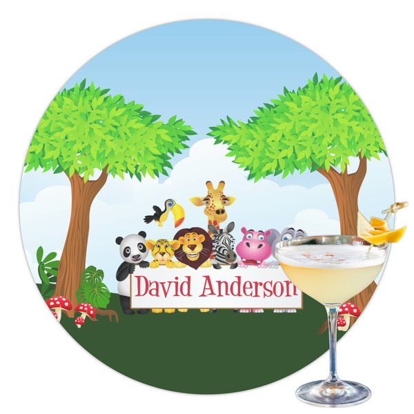 Custom Animals Printed Drink Topper - 3.5" (Personalized)