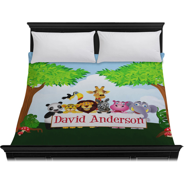 Animals Duvet Cover - King - On Bed - No Prop