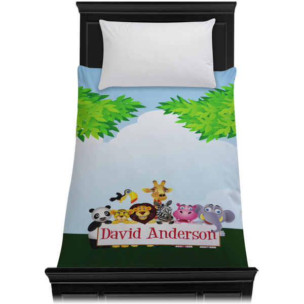 Animals Duvet Cover - Twin XL - On Bed - No Prop