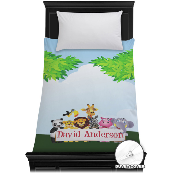 Custom Animals Duvet Cover - Twin XL (Personalized)