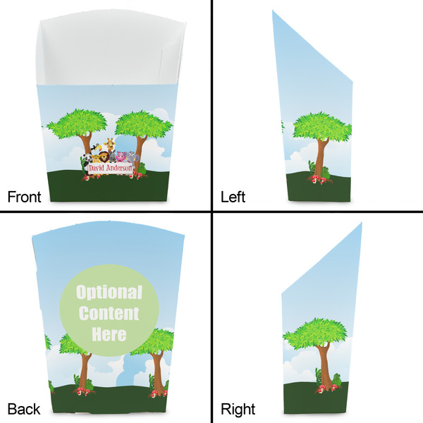 Animals French Fry Favor Box - Front & Back View