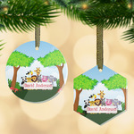 Animals Flat Glass Ornament w/ Name or Text