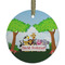 Animals Frosted Glass Ornament - Round