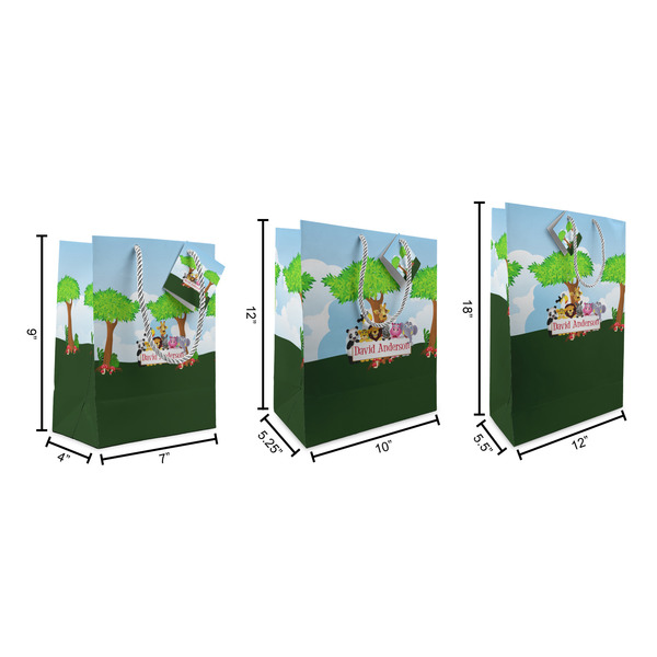 Animals Gift Bags - All Sizes - Dimensions