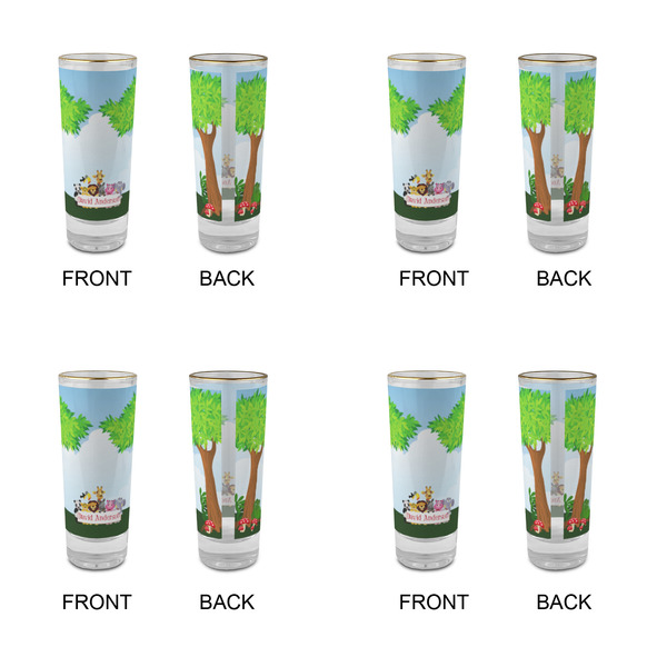Animals Glass Shot Glass - 2 oz - Set of 4 - APPROVAL