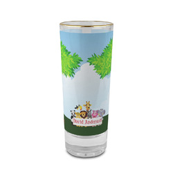 Animals 2 oz Shot Glass - Glass with Gold Rim (Personalized)