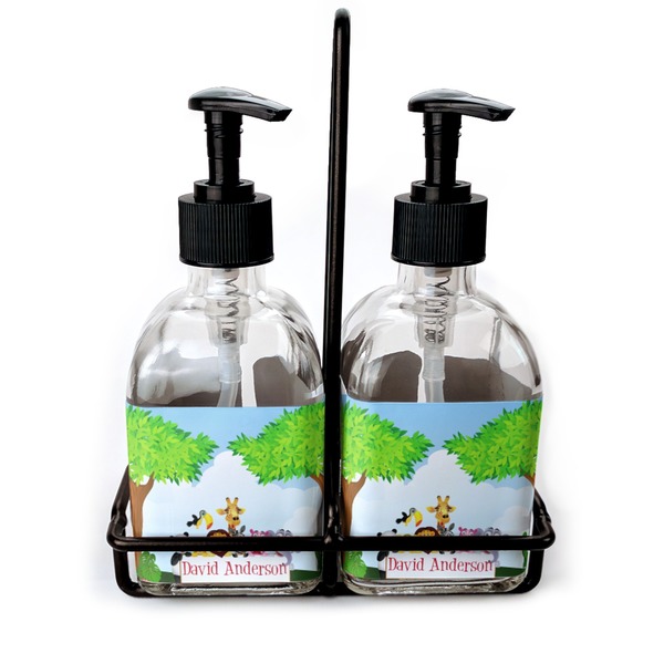 Custom Animals Glass Soap & Lotion Bottle Set (Personalized)