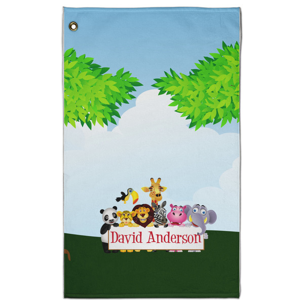 Custom Animals Golf Towel - Poly-Cotton Blend - Large w/ Name or Text