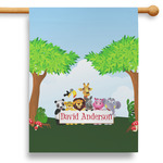 Animals 28" House Flag - Single Sided (Personalized)