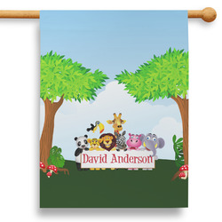 Animals 28" House Flag - Double Sided (Personalized)