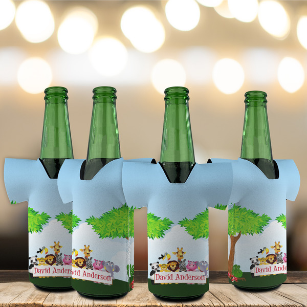 Animals Jersey Bottle Cooler - Set of 4 - LIFESTYLE