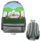 Animals Large Backpack - Gray - Front & Back View