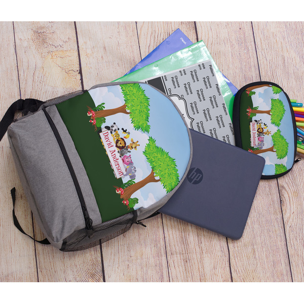 Animals Large Backpack - Gray - With Stuff