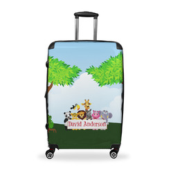 Animals Suitcase - 28" Large - Checked w/ Name or Text