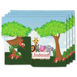 Animals Linen Placemat w/ Name or Text