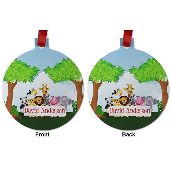 Animals Metal Ball Ornament - Front and Back