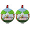Animals Metal Ball Ornament - Front and Back