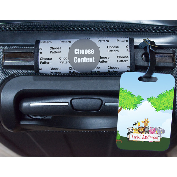 Animals Metal Luggage Tag & Handle Wrap - In Context