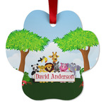 Animals Metal Paw Ornament - Double Sided w/ Name or Text
