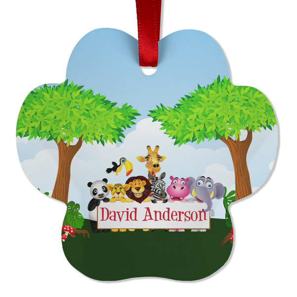 Custom Animals Metal Paw Ornament - Double Sided w/ Name or Text