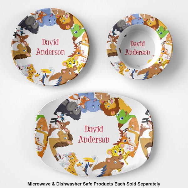 Animals Microwave & Dishwasher Safe CP Plastic Dishware - Group