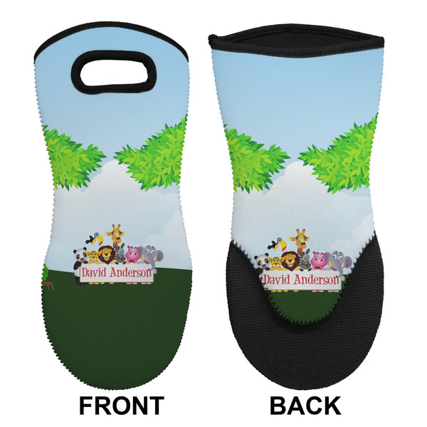 Animals Neoprene Oven Mitt (Front & Back)