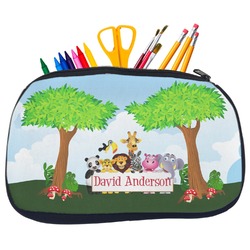 Animals Neoprene Pencil Case - Medium w/ Name or Text