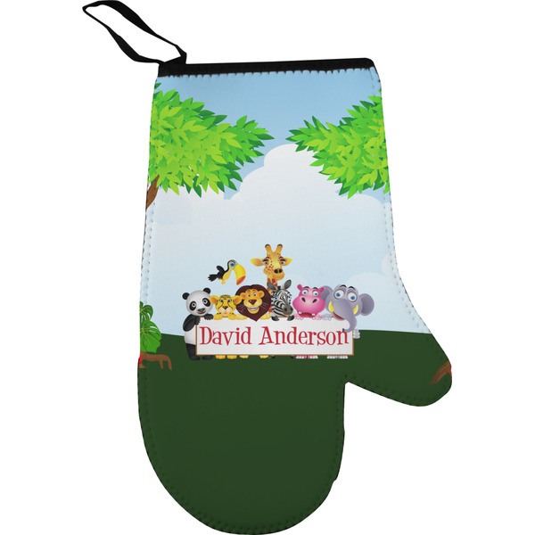 Custom Animals Right Oven Mitt w/ Name or Text