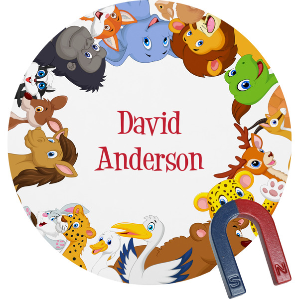 Custom Animals Round Fridge Magnet (Personalized)