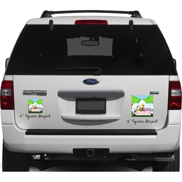Animals Personalized Square Car Magnets on Ford Explorer