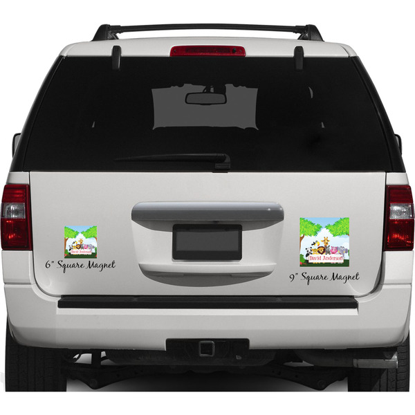 Animals Personalized Square Car Magnets on Ford Explorer