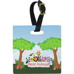 Animals Plastic Luggage Tag - Square w/ Name or Text