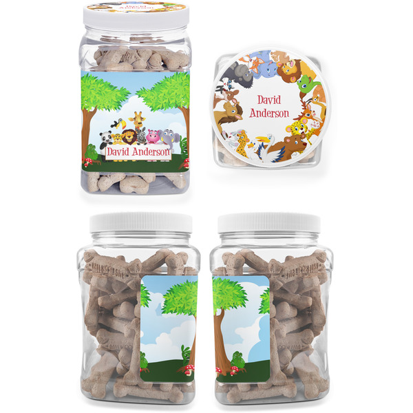 Animals Pet Treat Jar - Multiple Angles