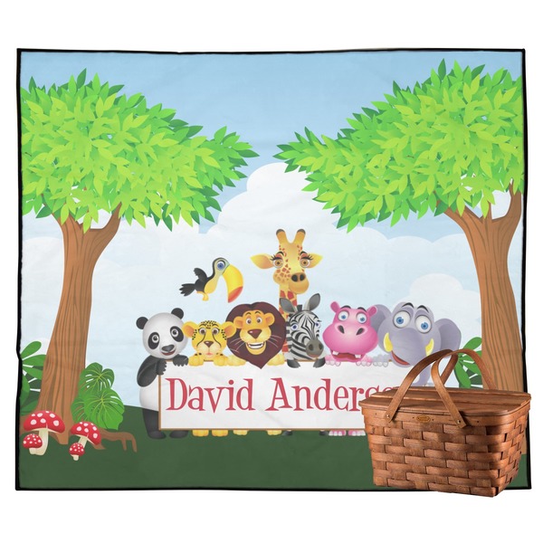 Custom Animals Outdoor Picnic Blanket (Personalized)