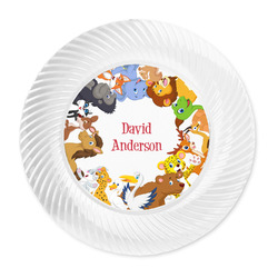 Animals Plastic Party Dinner Plates - 10" (Personalized)