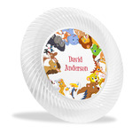 Animals Plastic Party Dinner Plates - 10" (Personalized)
