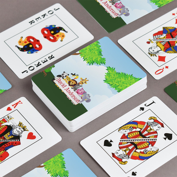 Animals Playing Cards - Front & Back View