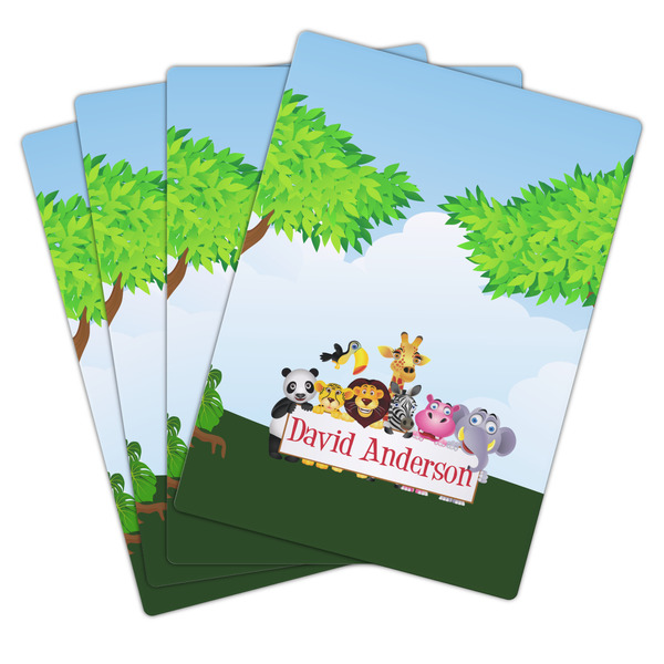 Animals Playing Cards - Hand Back View