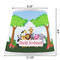 Animals Poly Film Empire Lampshade - Dimensions