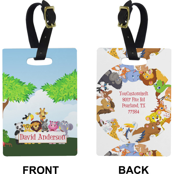 Animals Rectangle Luggage Tag (Front + Back)