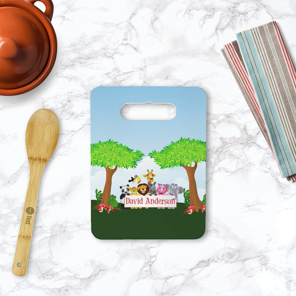 Animals Rectangle Trivet with Handle - LIFESTYLE